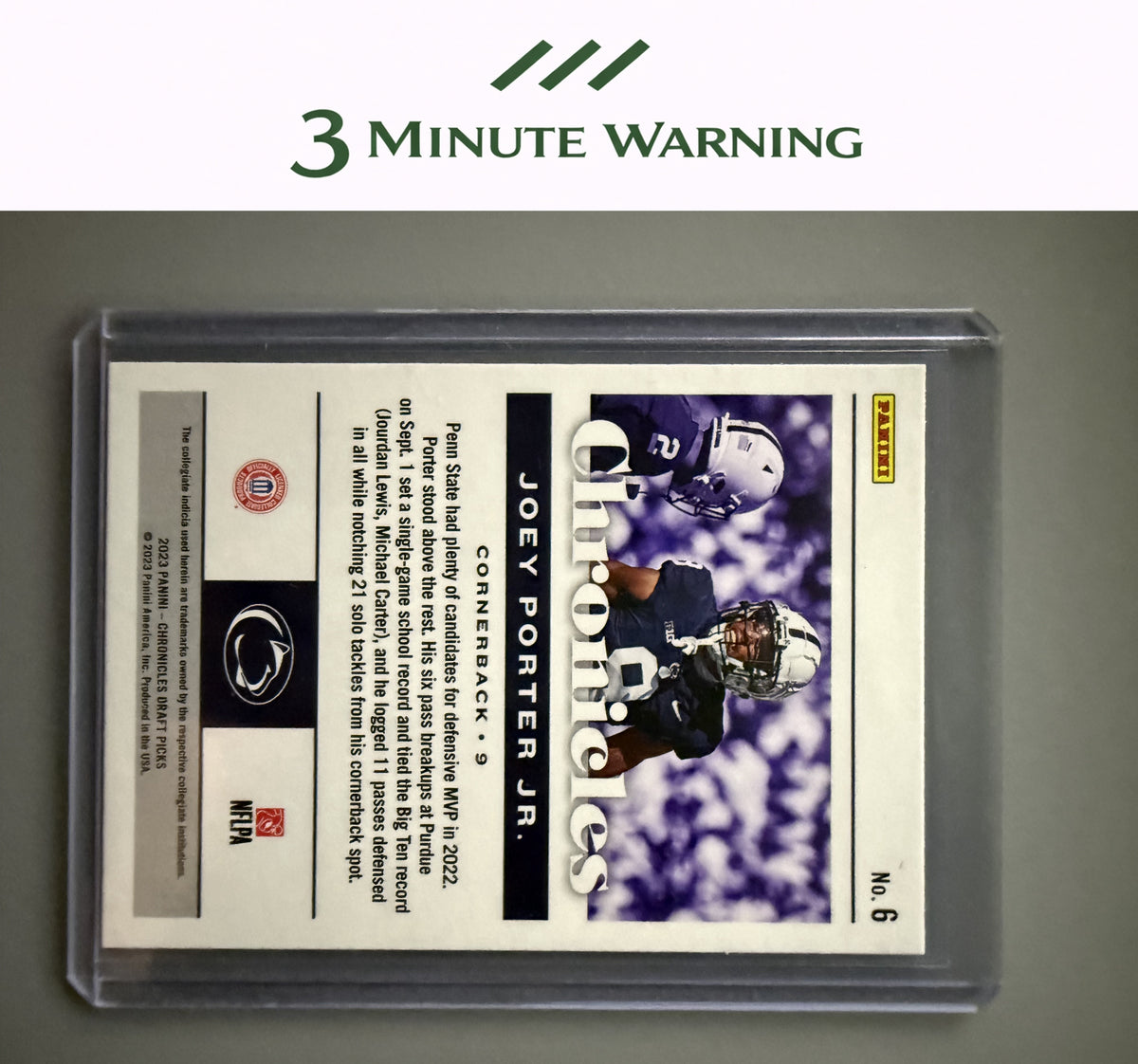 2023 Panini Chronicles Draft Picks #6 Joey Porter Jr.