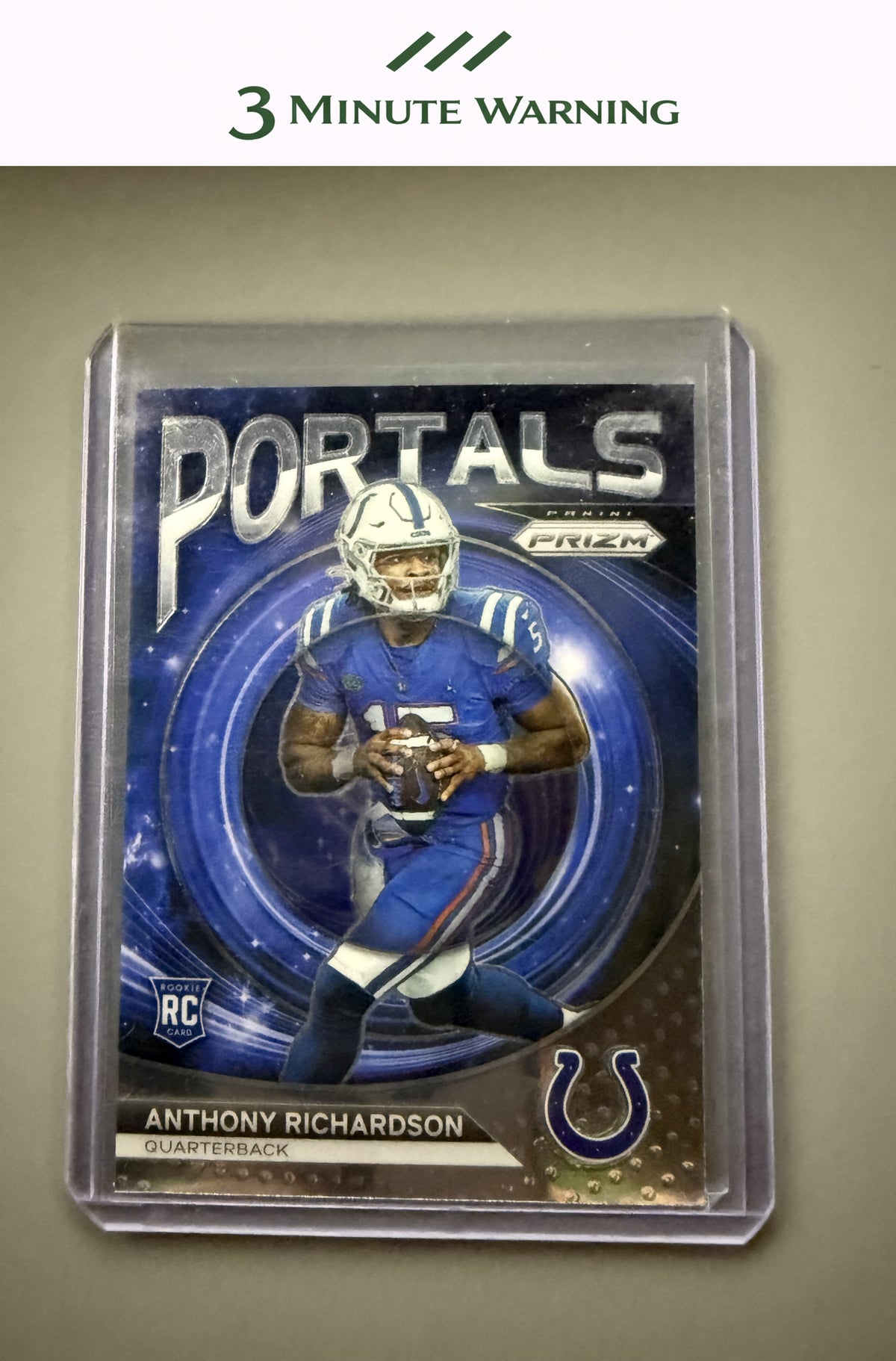 2023 Panini Prizm #PO-5 Anthony Richardson Portals Prizm Green