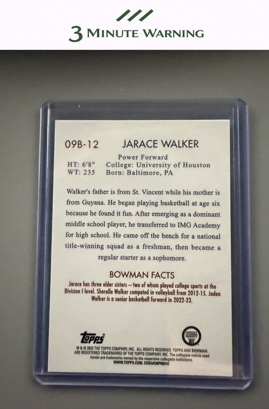 2022-23 Bowman University Chrome #09B-12 Jarace Walker 2009 Bowman