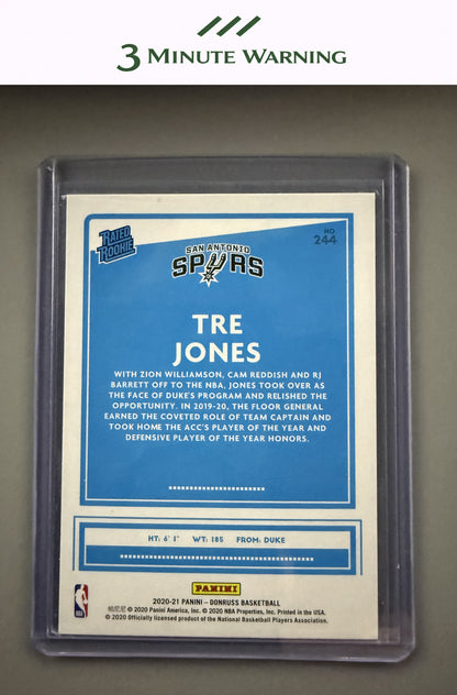 2020-21 Donruss #244 Tre Jones Rated Rookies Signatures