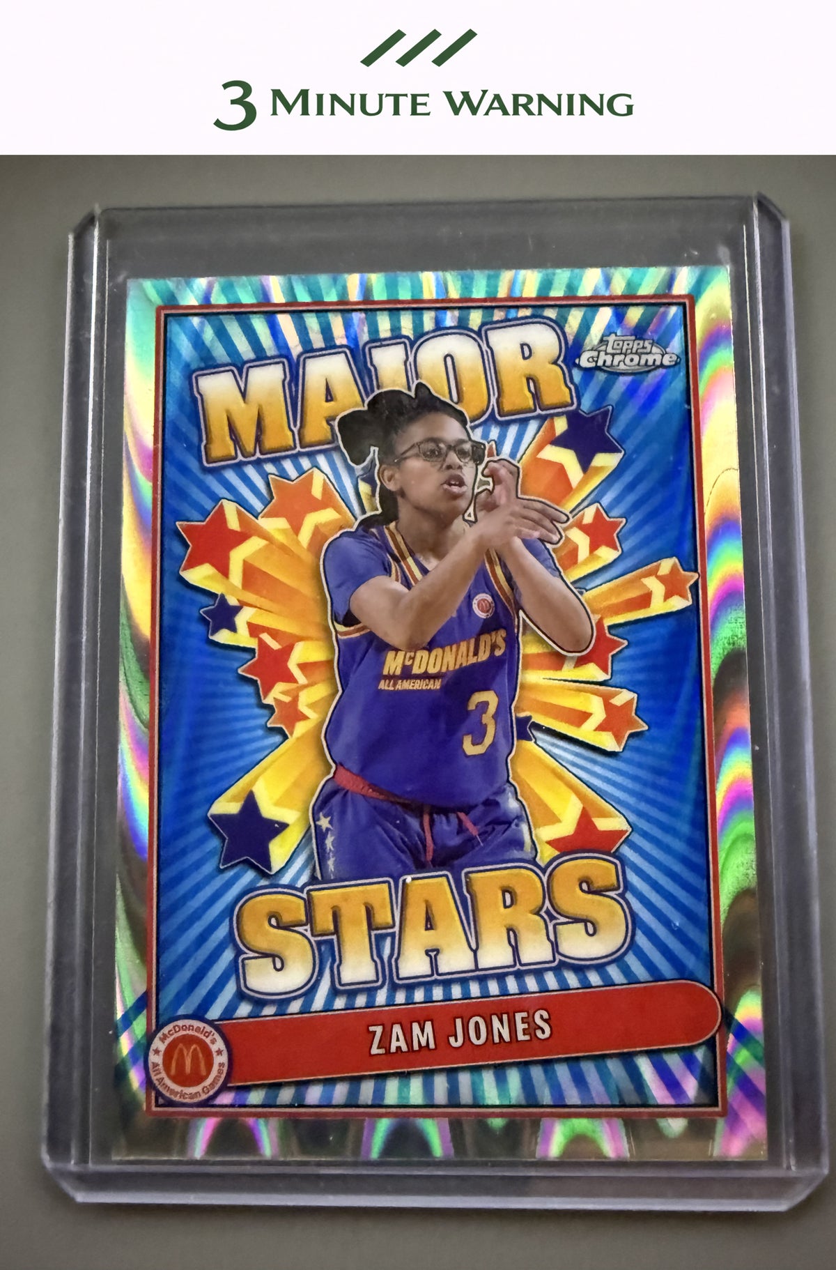 2024 Topps McDonald's #SES-ZAJ Zamareya Jones Major Stars Blue RayWave Refractor