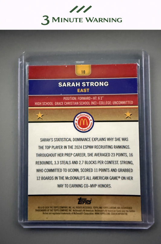 2024 Topps Chrome McDonald's All-American #10 Sarah Strong