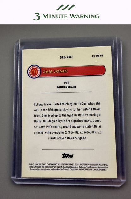2024 Topps Chrome McDonald's All-American #SES-ZAJ Zamareya Jones Major Stars Refractor