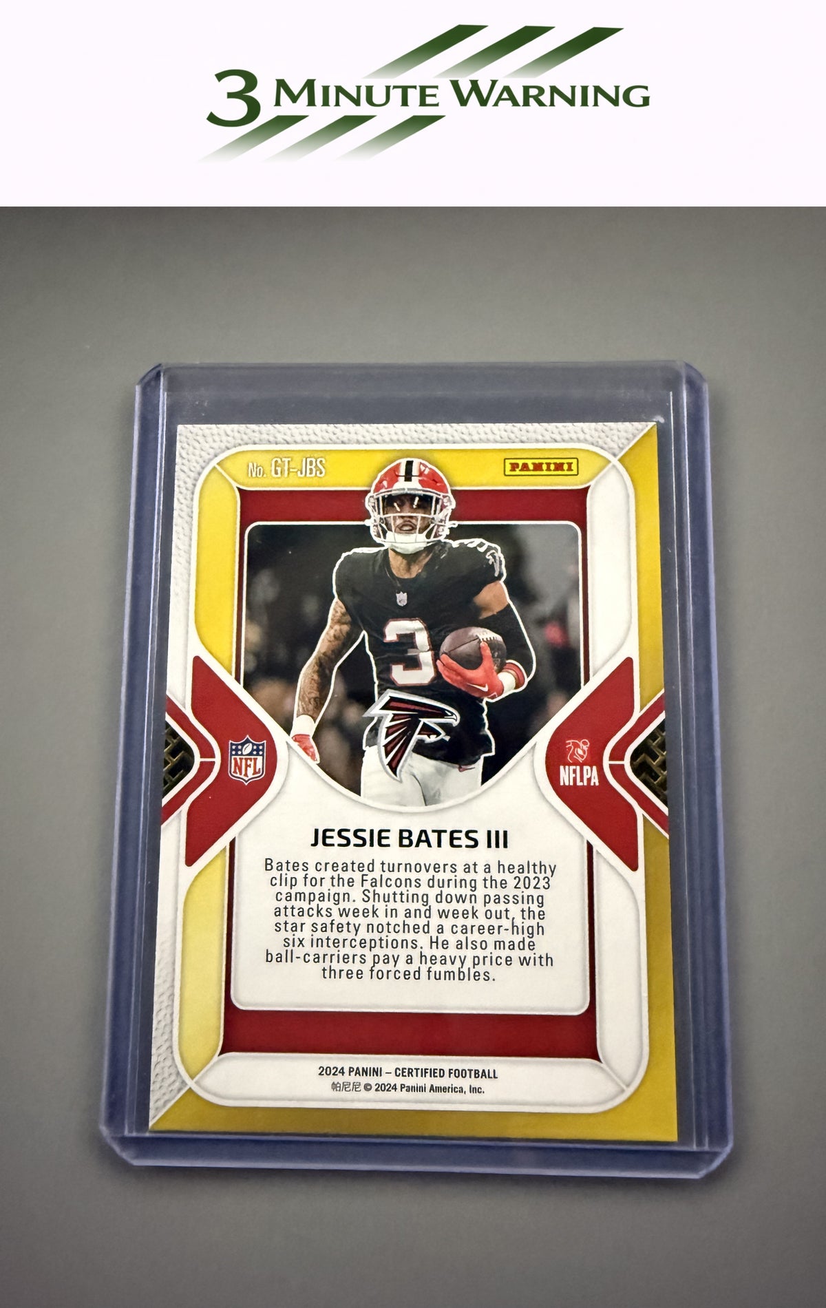 2024 Panini Certified #GT-JBS Jessie Bates III Gold Team