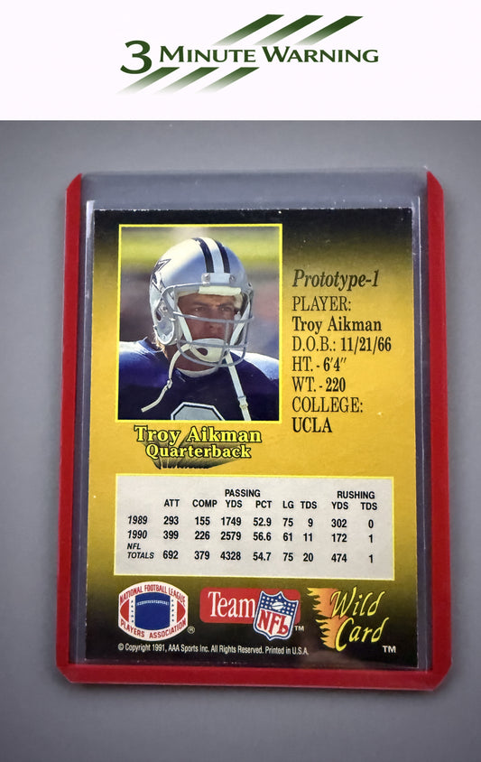 1991 Wild Card #1 Troy Aikman NFL Prototypes