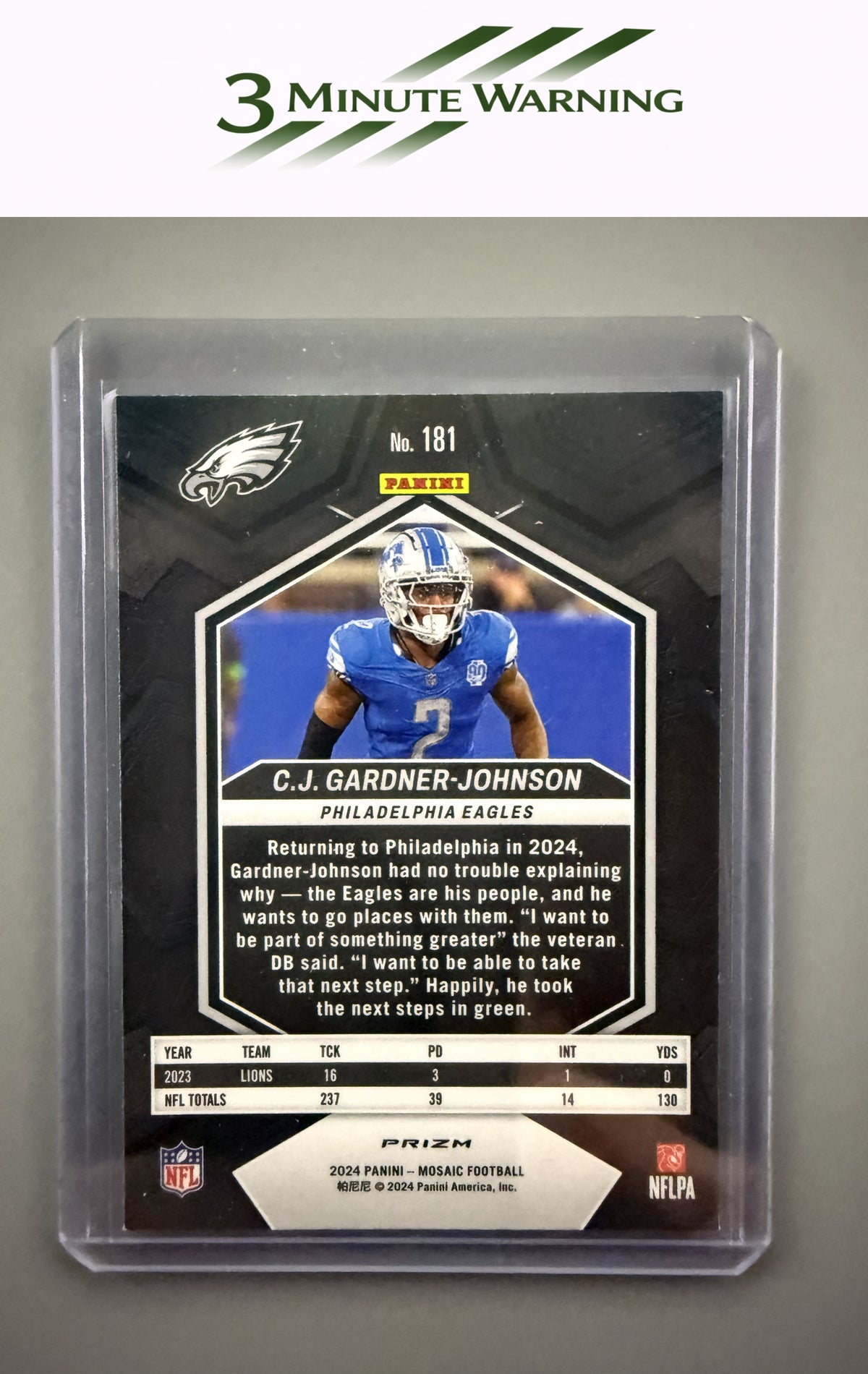 2024 Panini Mosaic #181 C.J. Gardner-Johnson Mosaic Camo Pink