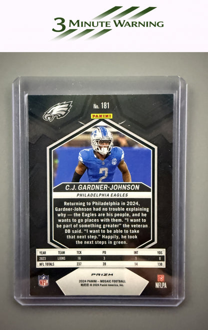 2024 Panini Mosaic #181 C.J. Gardner-Johnson Mosaic Camo Pink