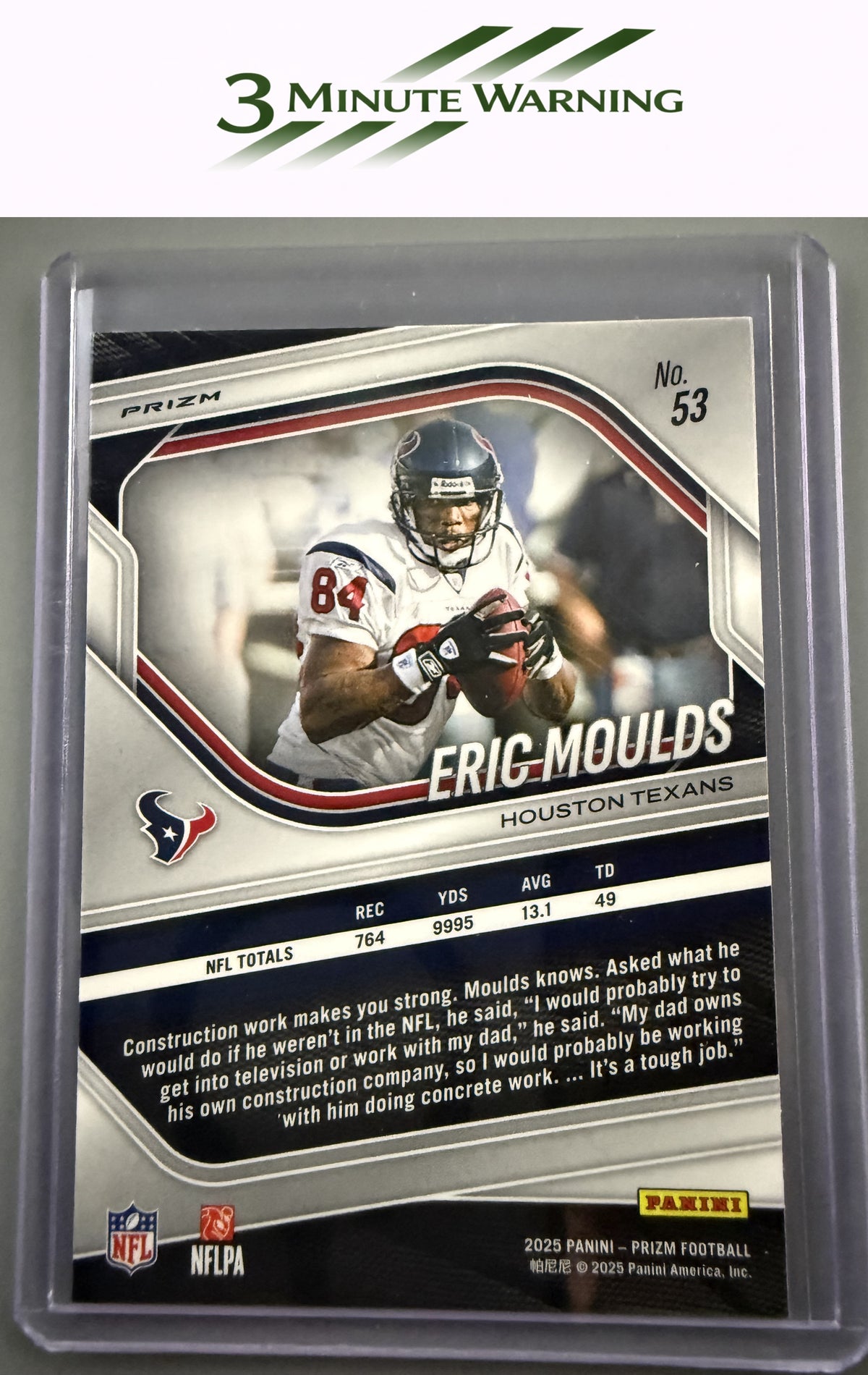 2025 Panini Prizm #53 Eric Moulds White Disco