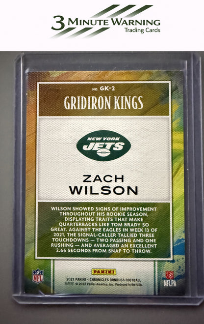 2021 Panini Chronicles #GK-2 Zach Wilson Gridiron Kings