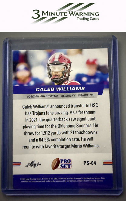 2022 Pro Set Draft #PS-04 Caleb Williams