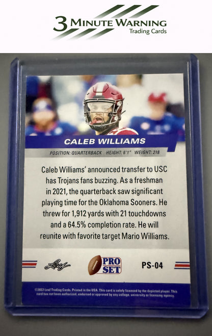 2022 Pro Set Draft #PS-04 Caleb Williams