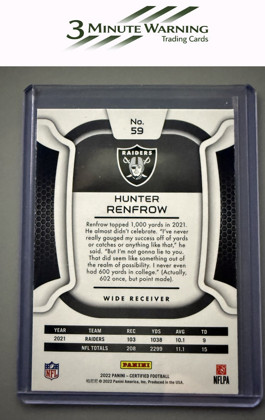 2022 Panini Certified #59 Hunter Renfrow