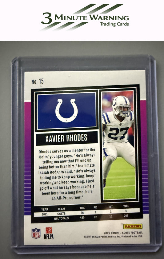 2022 Score #15 Xavier Rhodes Gold