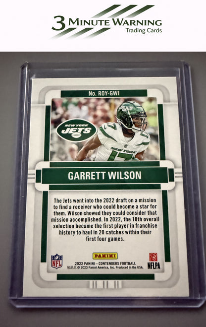 2022 Panini Contenders #ROY-GWI Garrett Wilson Rookie of the Year Contenders