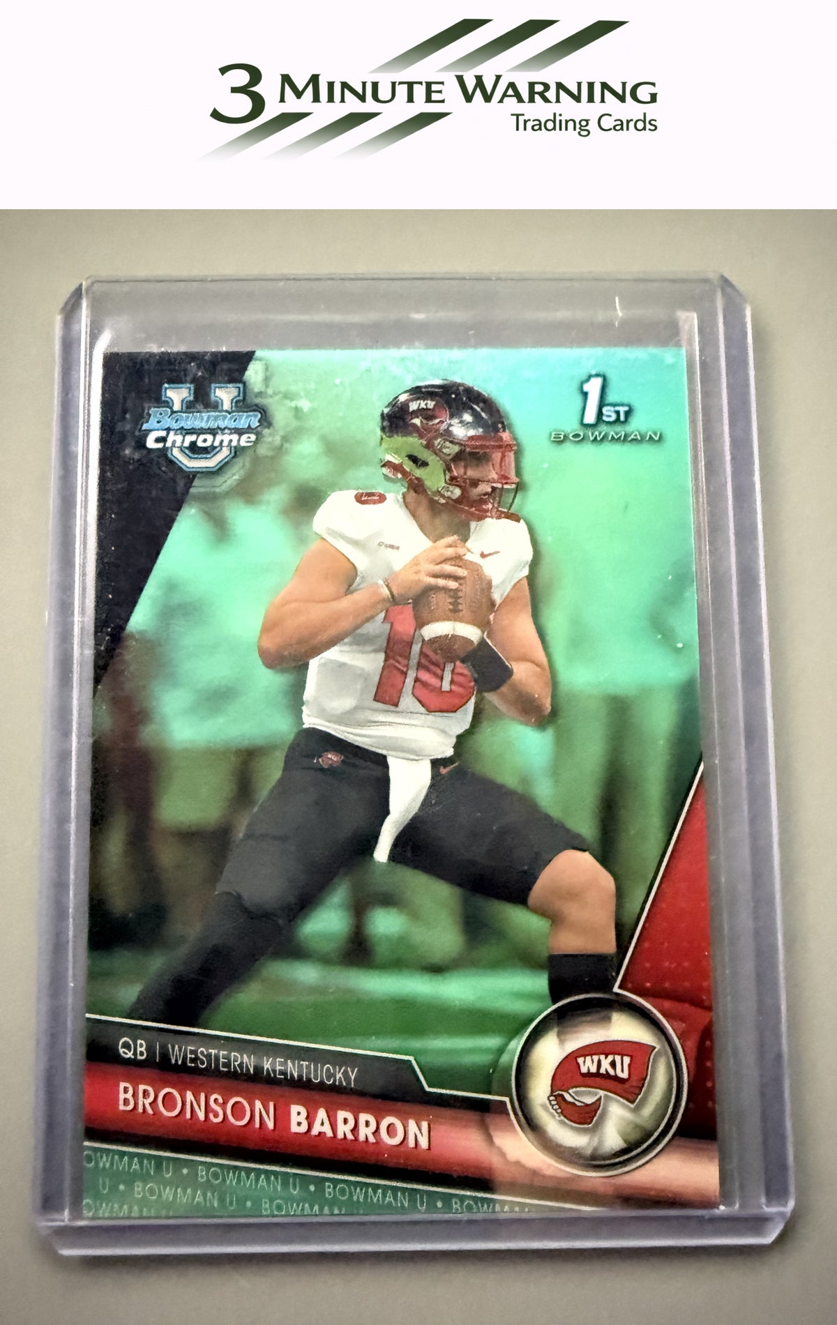 2023 Bowman University Chrome #136 Bronson Barron Aqua Refractor #/299
