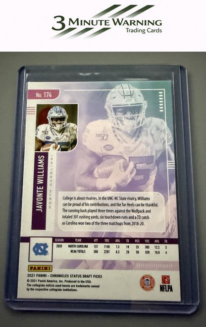 2021 Panini Chronicles Draft Picks #174 Javonte Williams