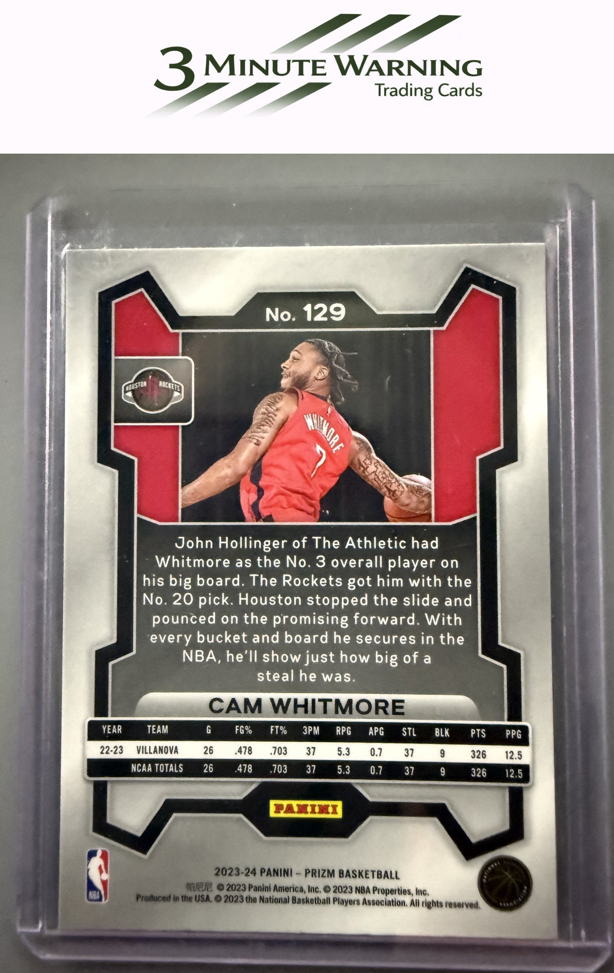 2023-24 Panini Prizm #129 Cam Whitmore