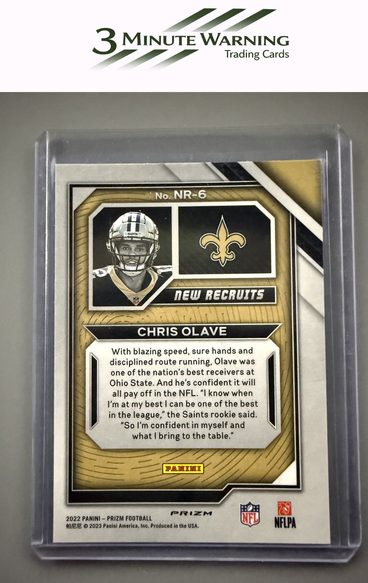 2022 Panini Prizm #NR-6 Chris Olave New Recruits Prizm Silver