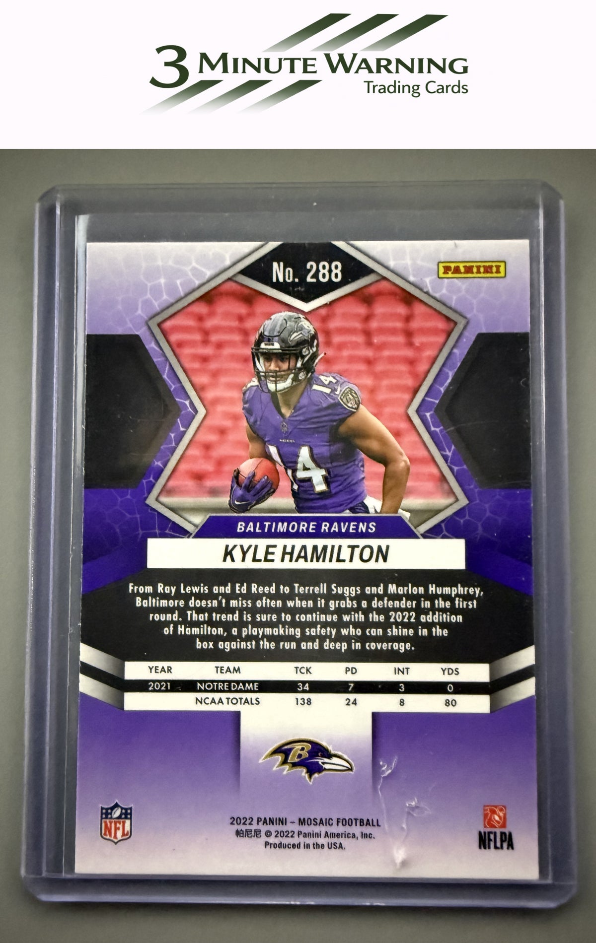 2022 Panini Mosaic #288 Kyle Hamilton