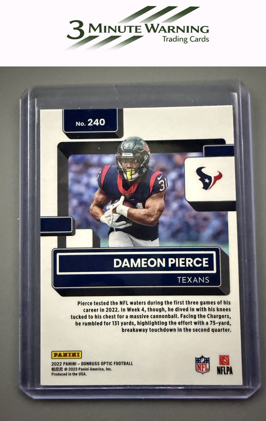 2022 Donruss Optic #240 Dameon Pierce