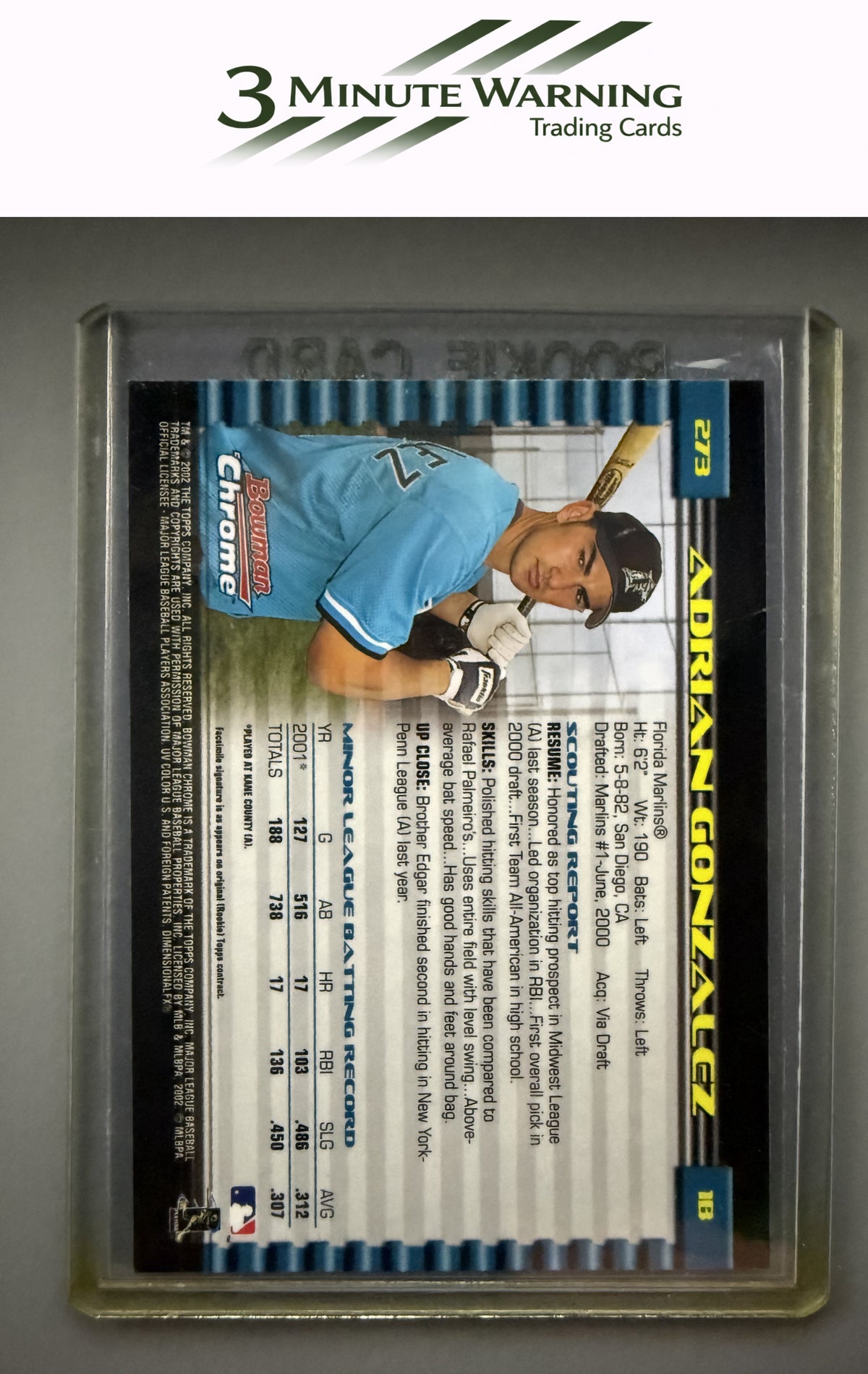 2002 Bowman Chrome #273 Adrian Gonzalez