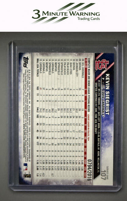 2016 Topps #107 Kevin Siegrist Gold #/2016