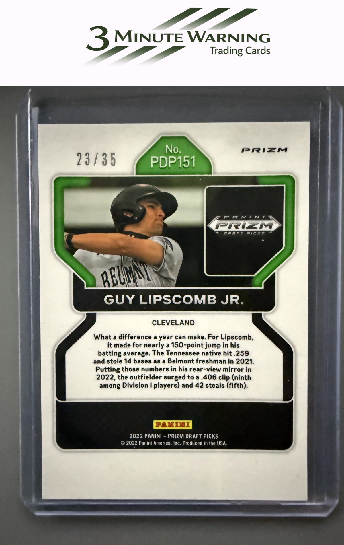2022 Panini Prizm Draft Picks #PDP151 Guy Lipscomb Jr. Power Plaid #/35
