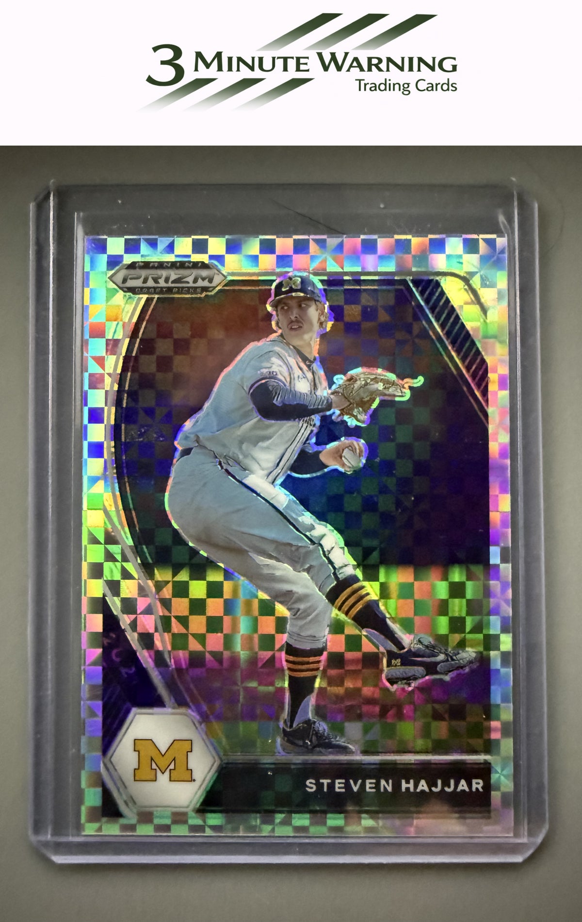 2021 Panini Prizm Draft Picks #PDP61 Steven Hajjar Power Plaid Prizm #/35