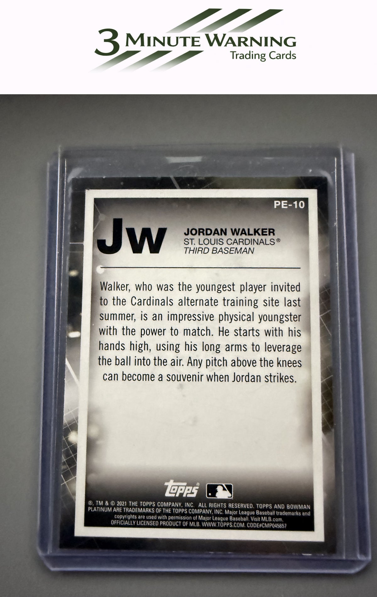 2021 Bowman Platinum #PE-10 Jordan Walker Precious Elements