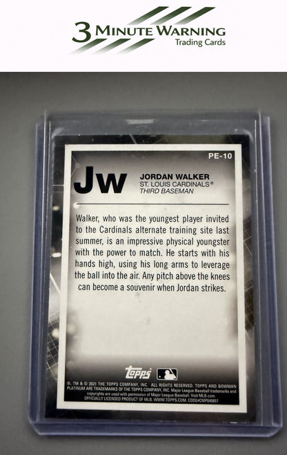 2021 Bowman Platinum #PE-10 Jordan Walker Precious Elements