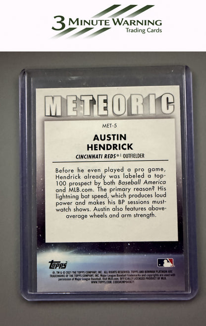 2021 Bowman Platinum #MET-5 Austin Hendrick Meteoric