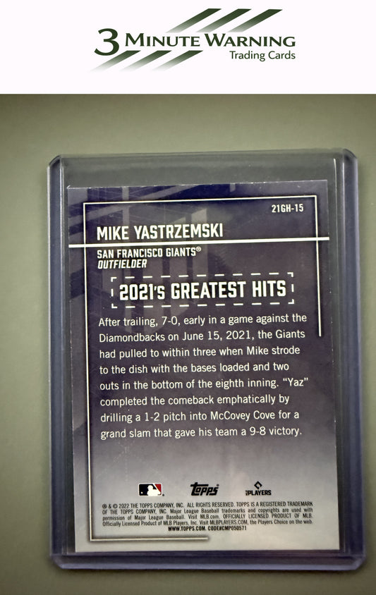 2022 Topps #21GH-15 Mike Yastrzemski 2021's Greatest Hits