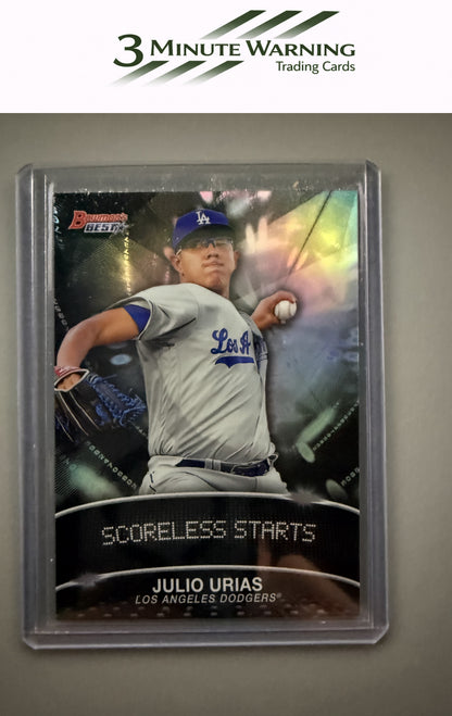 2016 Bowman's Best #SL-JU Julio Urias Stat Lines