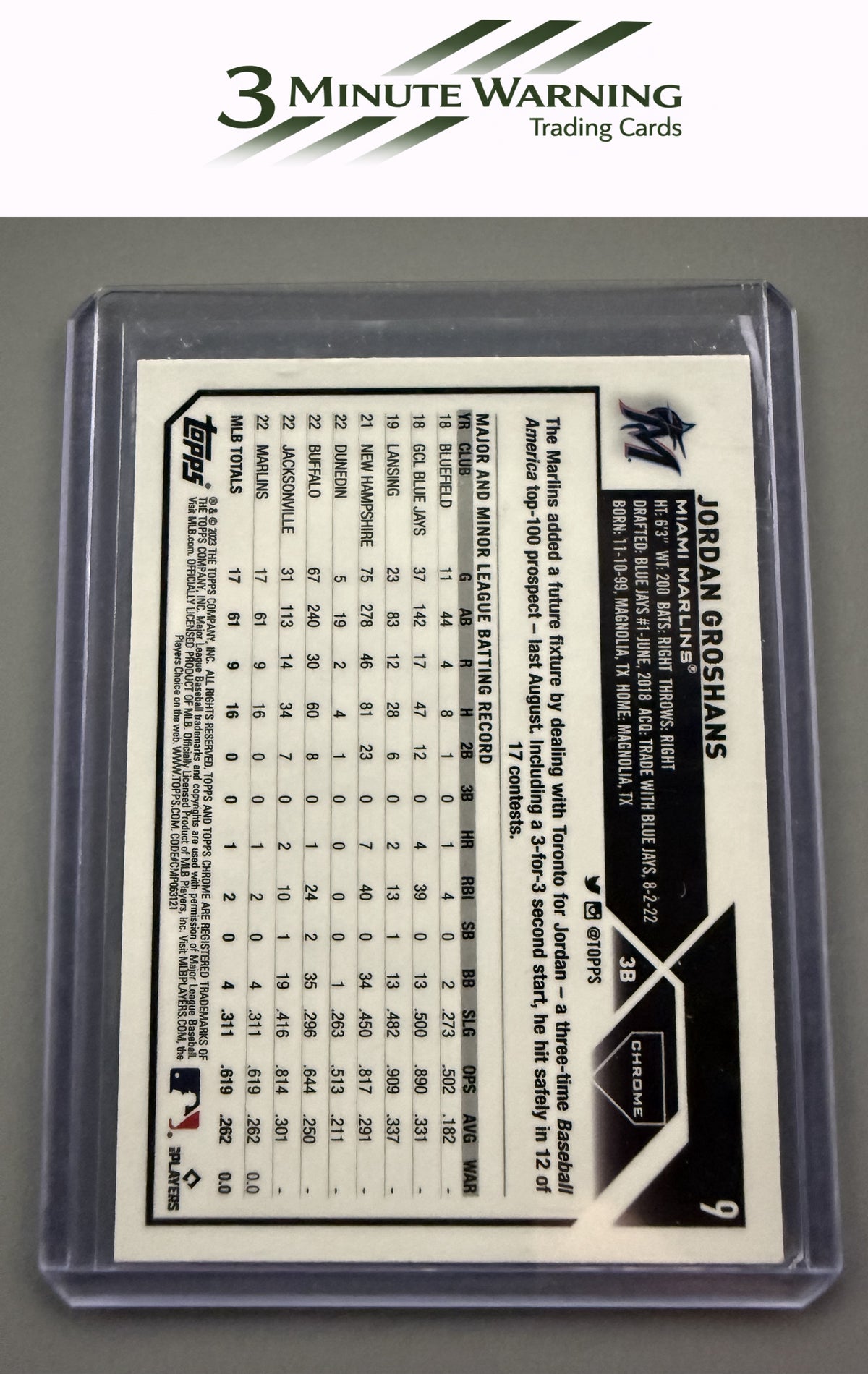 2023 Topps Chrome #9 Jordan Groshans