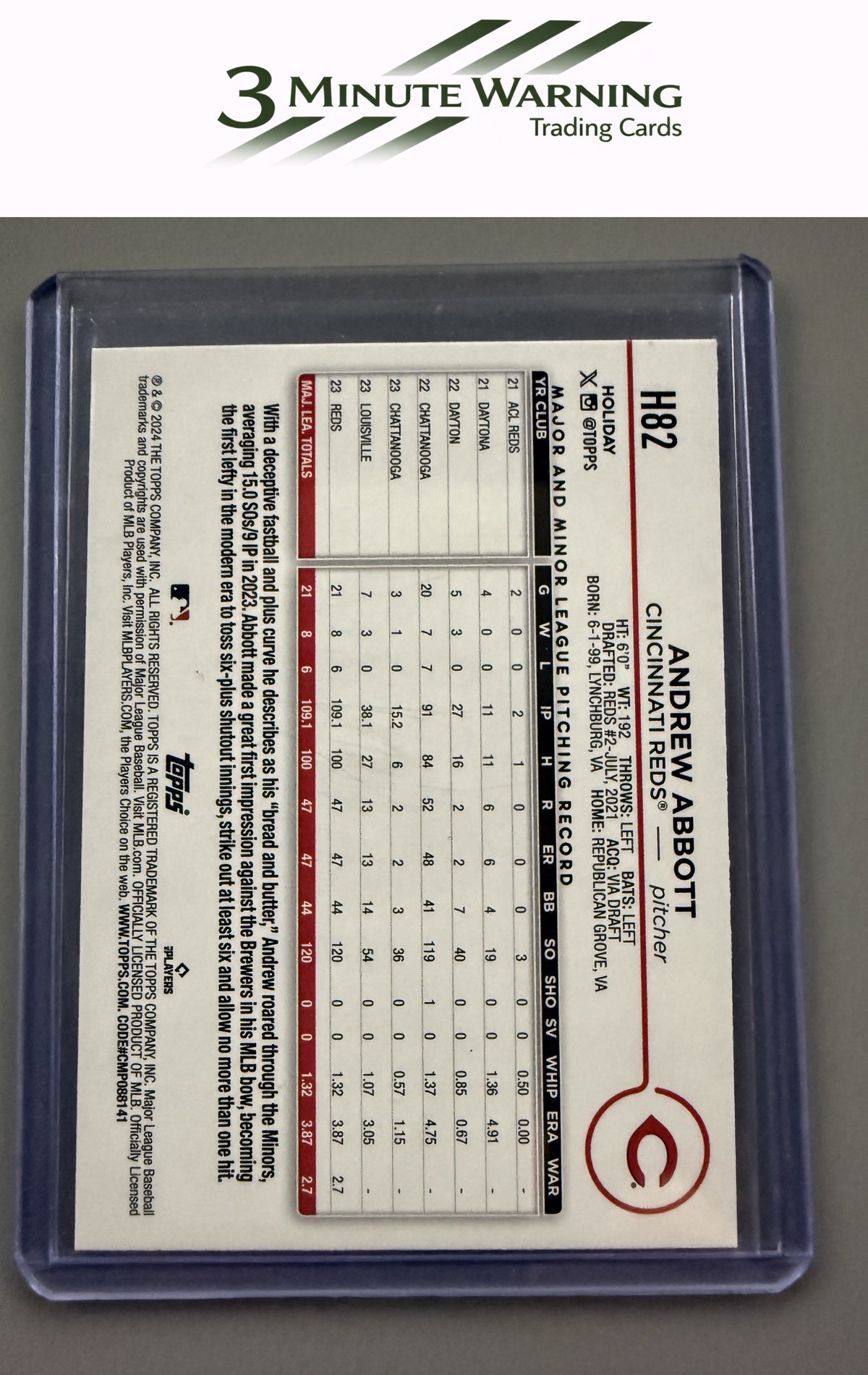 2024 Topps Holiday #H82 Andrew Abbott