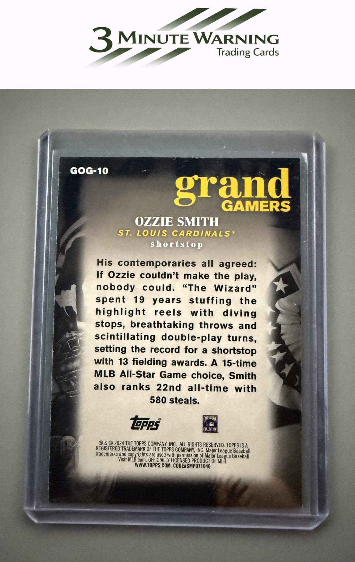 2024 Topps #GOG-10 Ozzie Smith Grand Gamers