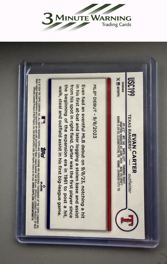 2024 Topps Chrome Update #USC199 Evan Carter
