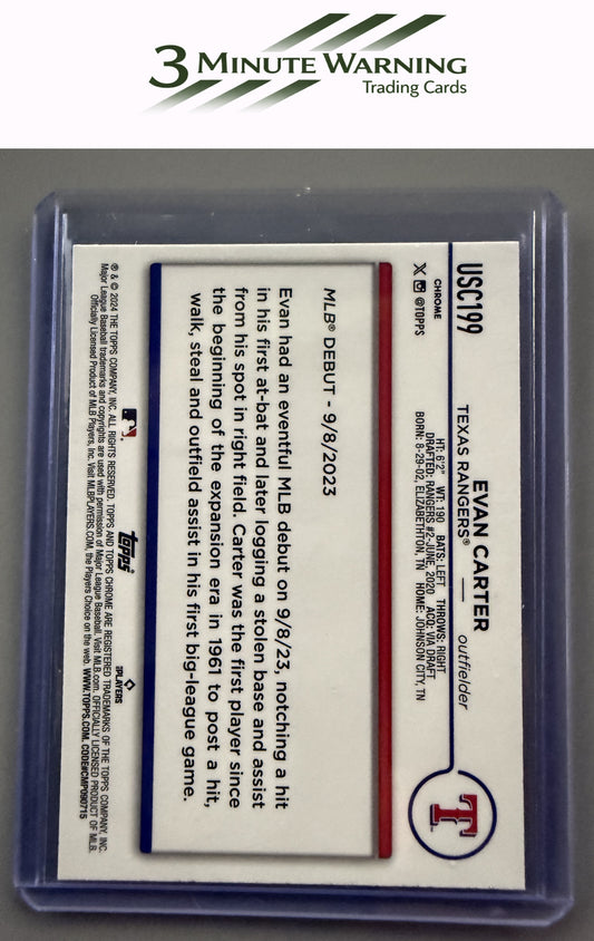 2024 Topps Chrome Update #USC199 Evan Carter