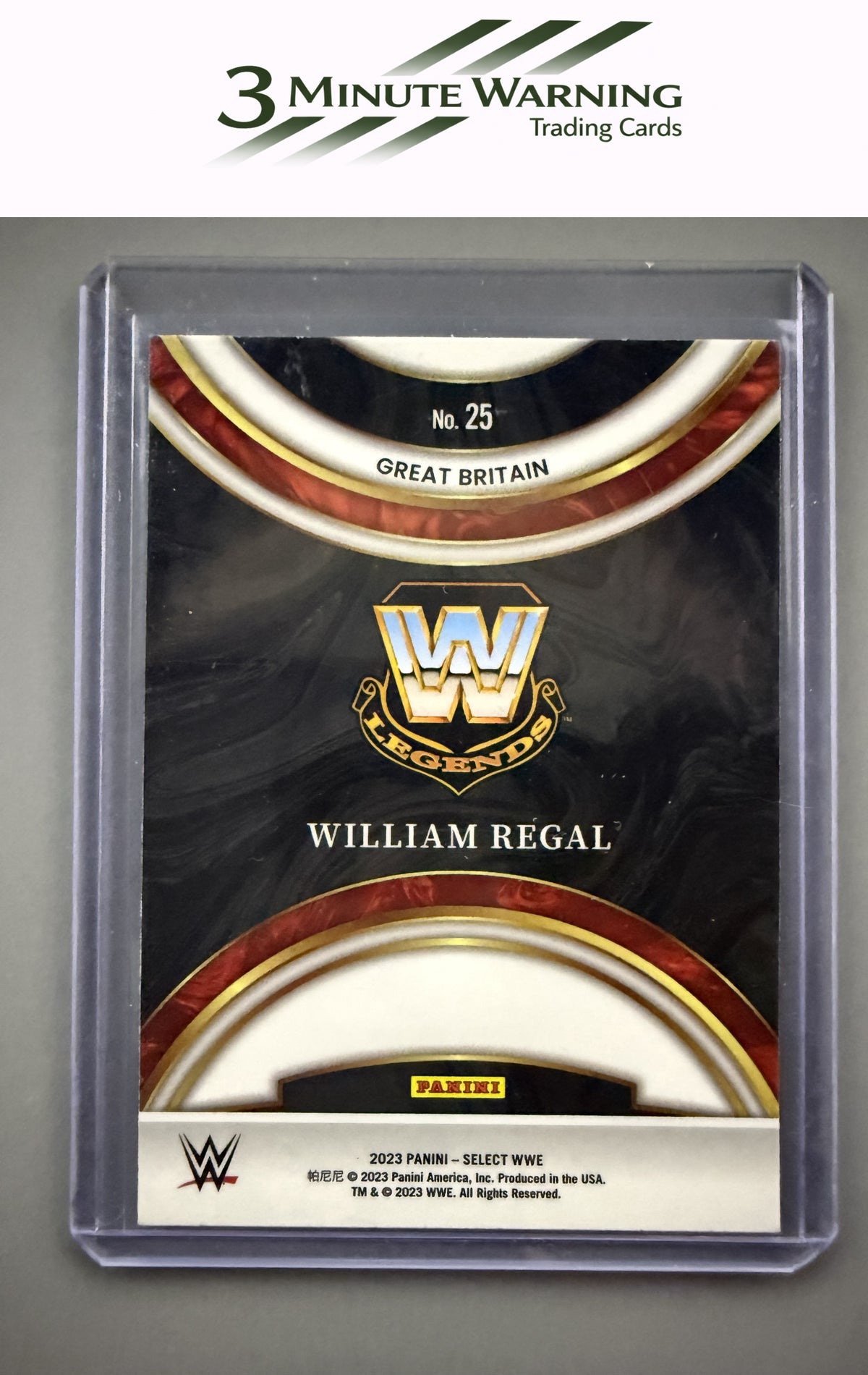 2023 Panini Select WWE #25 William Regal Global Icons