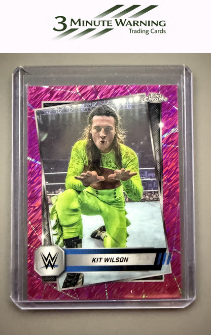 2025 Topps Chrome WWE #102 Kit Wilson Pink Shimmer Refractor