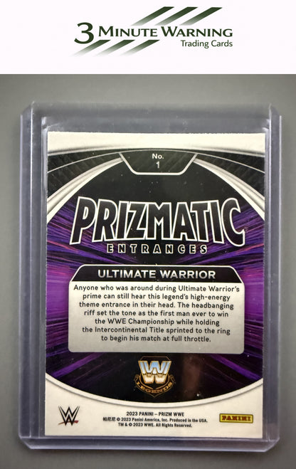 2023 Panini Prizm WWE #1 Ultimate Warrior Prizmatic Entrances