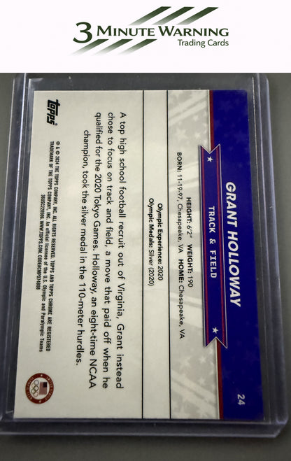 2024 Topps Chrome U.S. Olympics & Paralympic Hopefuls #24 Grant Holloway