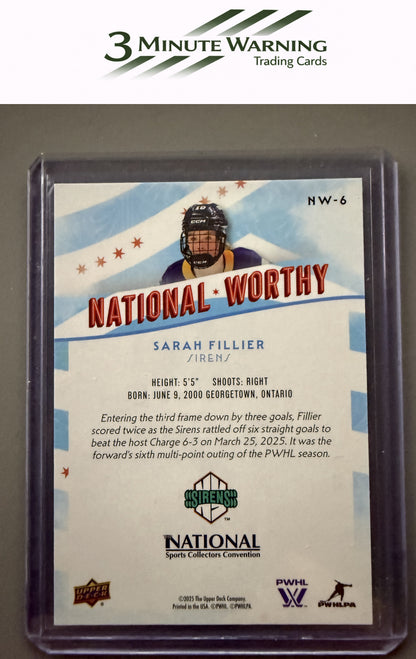 2025 Upper Deck  - National Worthy #NW-6 Sarah Fillier