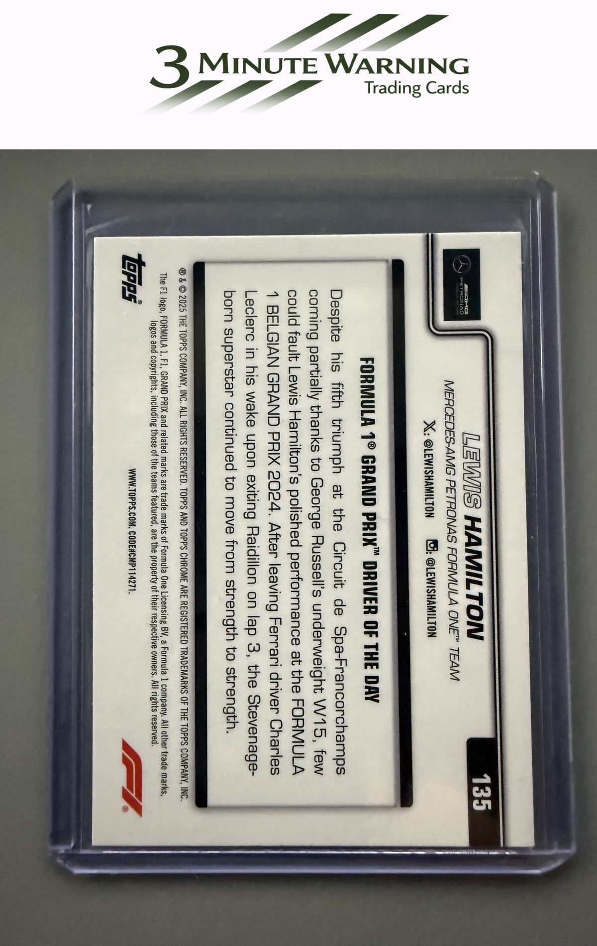 2025 Topps Chrome Formula 1 #135 Lewis Hamilton