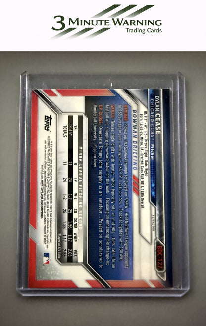 2016 Bowman Draft #BDC-127 Dylan Cease Chrome Refractor