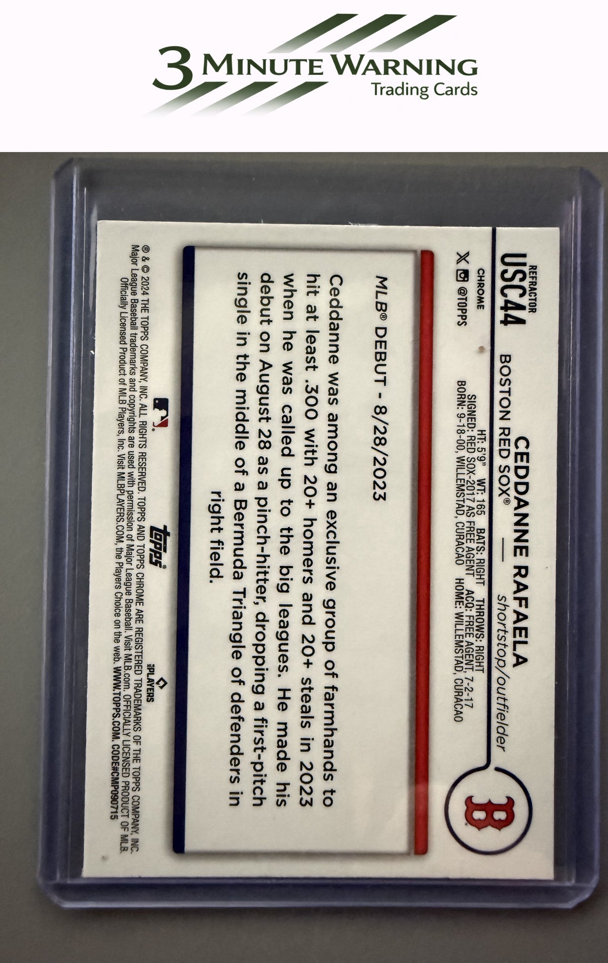 2024 Topps Chrome Update #USC44 Ceddanne Rafaela Refractor