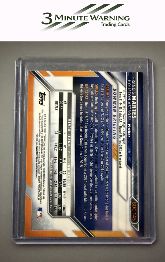 2016 Bowman Draft #BDC-145 Francis Martes Chrome