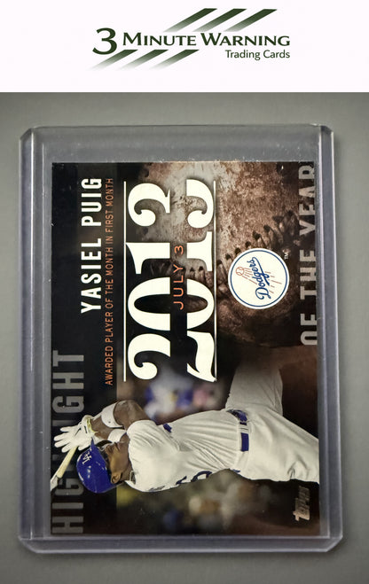 2015 Topps Update #H-90 Yasiel Puig Highlight of the Year