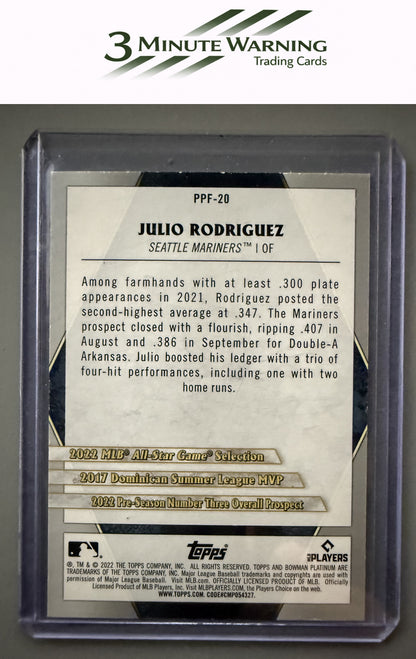 2022 Bowman Platinum #PPF-20 Julio Rodriguez Platinum Portfolios