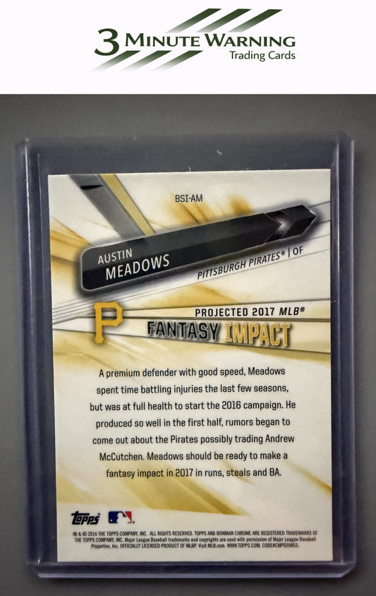 2016 Bowman Draft #BSI-AM Austin Meadows Bowman Scouts' Fantasy Impact